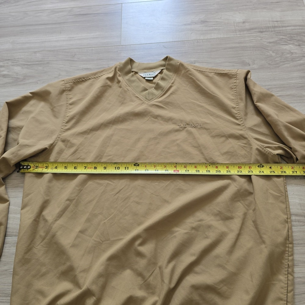 Vintage LL Bean Pull Over V Neck Sweatshirt Mens Large Tall Beige - Picture 7 of 9